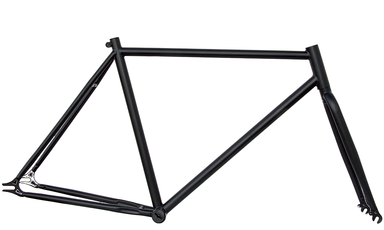 TE 01 N 53 Telaio in acciaio Fixed nero opaco misura 53, forcella da 1'' filettata TE 01 N 53 Telaio in acciaio Fixed nero opaco misura 53, forcella da 1'' filettata
